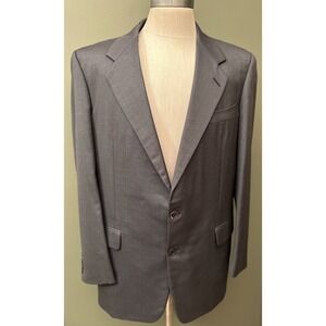 Gieves & Hawkes Mens Sport Coat Blazer Taupe Gray 44 Long Office Business London